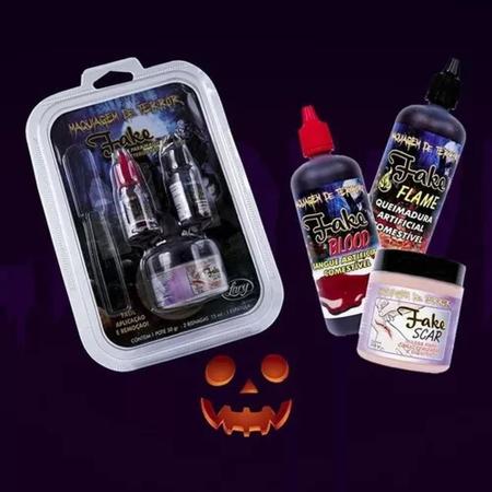 Kit De Maquiagem Cenográfica Halloween Zumbi Ferimento Walk