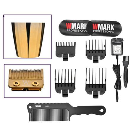 Imagem de Kit Maquina de Corte Cabelo Wmark NG 222 + Base Carregadora