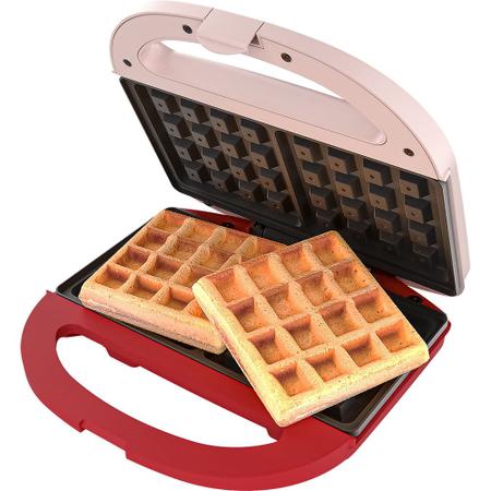 Imagem de Kit Máquina de Waffles Cadence e Liquidificador Robust Vermelho