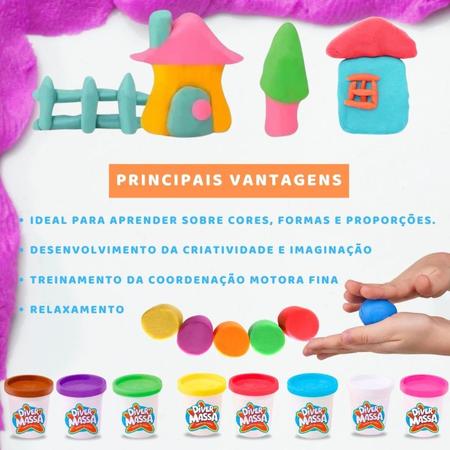 Imagem de Kit Massinha De Modelar Colorida Infantil Varias Cores