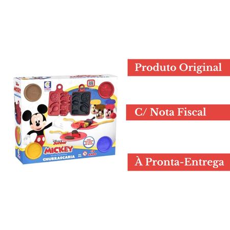 Imagem de Kit Massinha Mickey Churrascaria C/ Acessórios - Disney Junior Brinquedo Infantil - Cotiplás