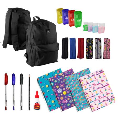 Kit de Material Escolar Feminino Completo Custo-Benefício Ensino  Fundamental e Médio - Lupel