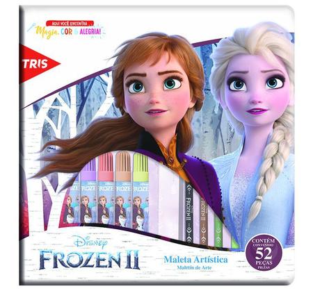 Imagem de Kit Material Escolar Completo Frozen Lápis de Cor Canetinha