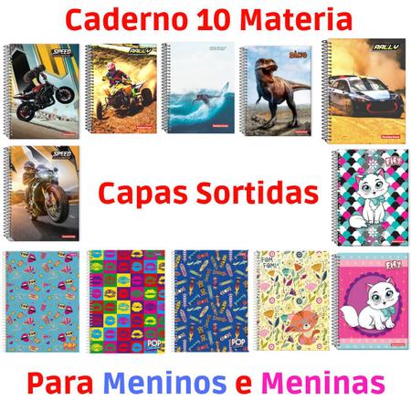 Imagem de Kit Material Escolar Ensino Medio Faculdade Caderno Caneta Lista Escolar Completa