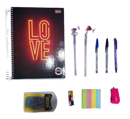 Kit Material Escolar Feminino Ensino Médio Faculdade - Crivepel - Materiais  para sua Vida!