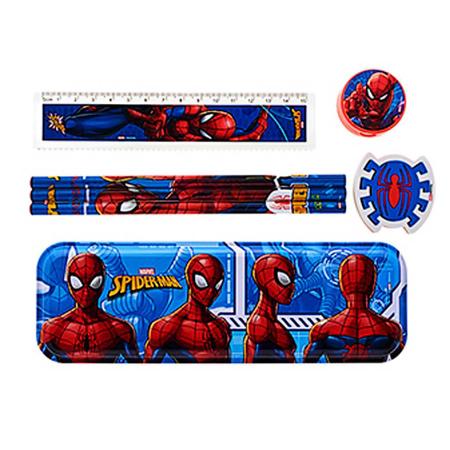 Imagem de Kit Material Escolar Face Spiderman Aranha 7 Pçs Infantil