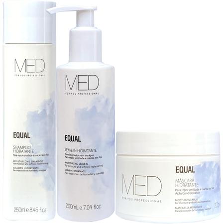 Imagem de Kit Med Equal - Shampoo 250ml, Máscara 200g e Leave-in 200ml