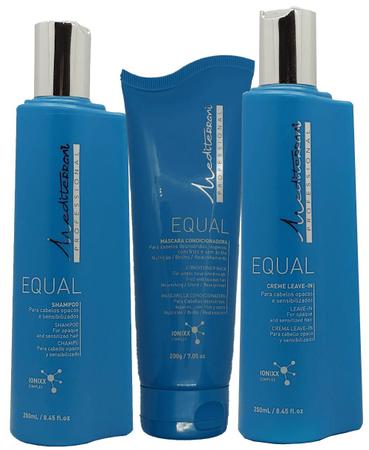 Imagem de Kit Mediterrani Equal Shampoo, Máscara Cond. e Leave-in