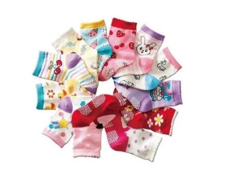 Kit Meia Infantil Menina 48 Pares 1 a 4 Anos Coloridas - Lynx produções Imagem de Kit Meia Infantil Menina 48 Pares 1 a 4 Anos Coloridas