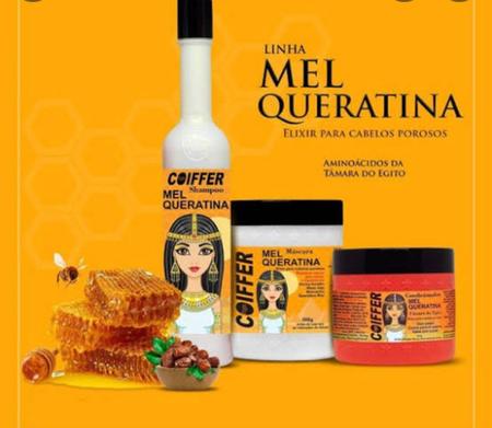 Imagem de Kit Mel E Queratina Premium Coiffer 3 Produtos Cicatrização