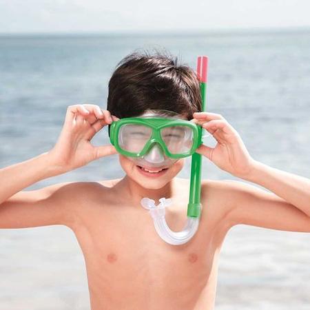 Imagem de Kit Mergulho Máscara Infantil + Snorkel Piscina Mar Praia Segurança Bestway