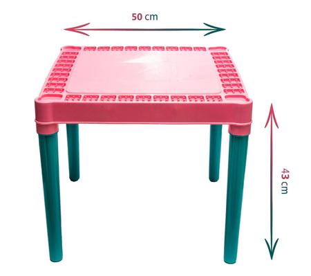 Imagem de Kit Mesa Com 2 Cadeiras Rosa  Mais Cozinha Infantil Completa