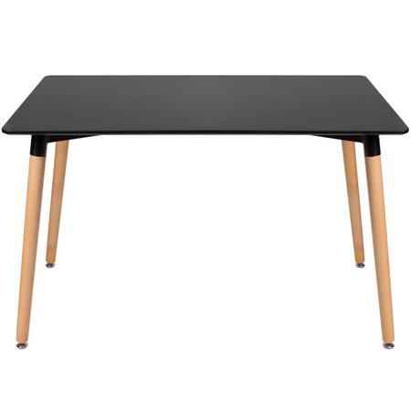 Imagem de KIT - Mesa de jantar retangular Eames 80 x 120 cm preto + 6 cadeiras Eiffel DSW