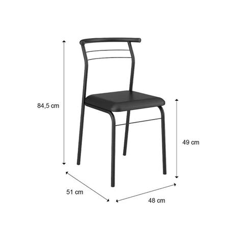 Imagem de Kit Mesa de Reunião 1,10m e 4 Cadeiras em Aço de Escritório