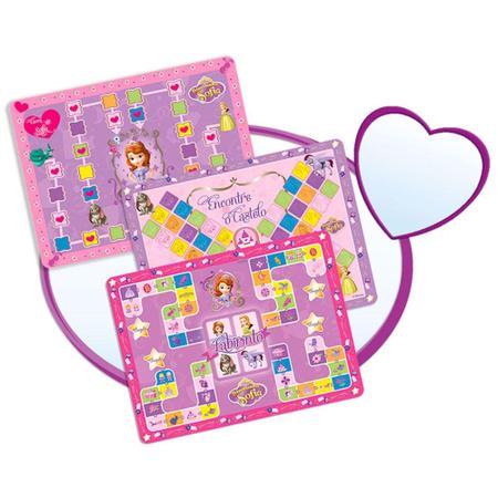 Kit Mesa e Cadeira com Jogos Princesa Sofia Multibrink - Multikids