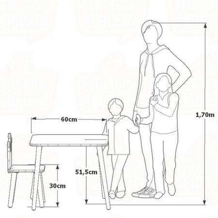 Imagem de Kit Mesa e Cadeira Infantil Coração