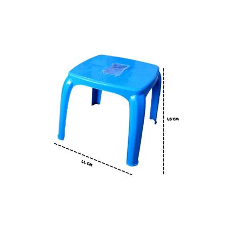 Kit mesa infantil com estojo e cadeira infantil azul usual Imagem de Kit mesa infantil com estojo e cadeira infantil azul usual