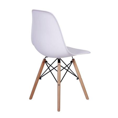 Imagem de Kit Mesa Jantar Eiffel 120cm Branca + 6 Cadeiras Charles Eames - Branca
