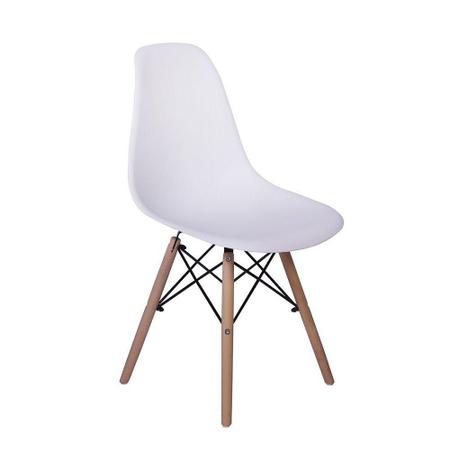 Imagem de Kit Mesa Jantar Eiffel 120cm Branca + 6 Cadeiras Charles Eames - Branca