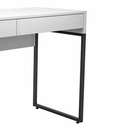 Imagem de Kit Mesa Para Computador Desk Branco com Cadeira Eiffel Charles Eames Preto D'Rossi
