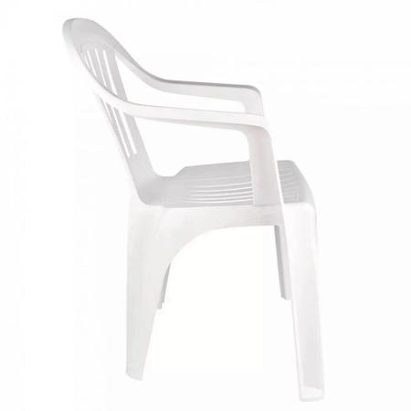 Imagem de Kit Mesa Plastica Quadrada Desmontavel + 4 Cadeiras Poltronas  Mor 