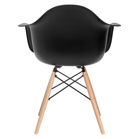 Imagem de KIT - Mesa redonda de vidro Eames 80 cm + 2 cadeiras Eiffel DAW