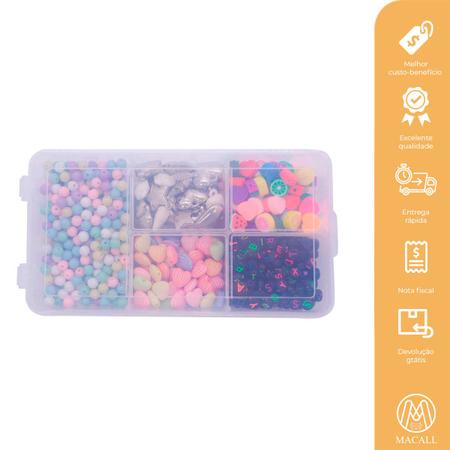 Kit Miçanga Diversos Bijuteria Strap Phone 1000 Pçs + Caixa Divisória - Macall Imagem de Kit Miçanga Diversos Bijuteria Strap Phone 1000 Pçs + Caixa Divisória
