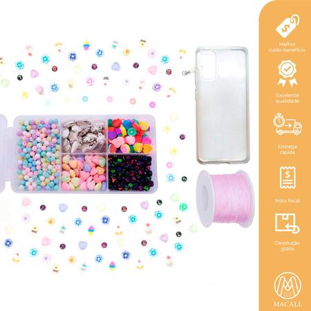 Kit Miçanga Diversos Bijuteria Strap Phone 1000 Pçs + Caixa Divisória - Macall Imagem de Kit Miçanga Diversos Bijuteria Strap Phone 1000 Pçs + Caixa Divisória
