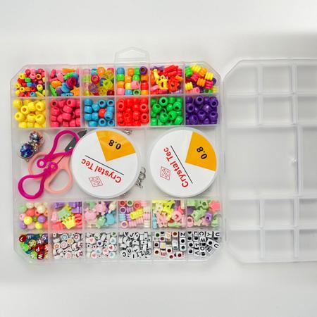 Imagem de Kit Miçangas completo Infantil para fazer Pulseiras colares