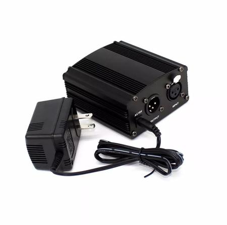 Imagem de Kit Microfone Condensador Bm800 + Phantom Power Fonte 48v