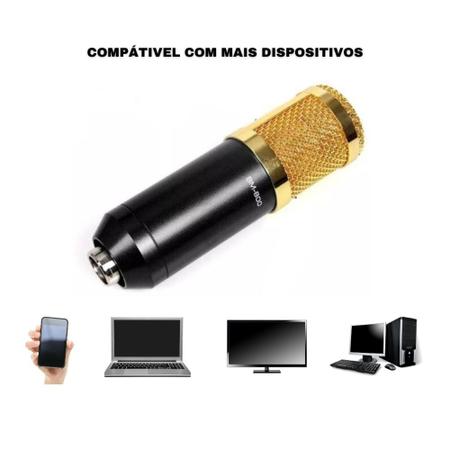 Imagem de Kit Microfone Condensador Profissional Estudio BM-800