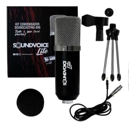 Imagem de Kit Microfone Condensador Soundvoice Lite Soundcasting-800