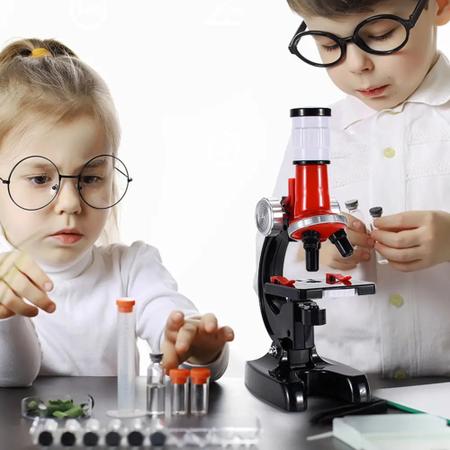 Imagem de Kit Microscópio Infantil Brinquedo De Cientista Educativo