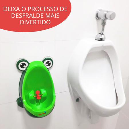 Imagem de Kit Mictório Sapinho Verde + Troninho Penico Azul Infantil com Tampa Menino Importway Bw-182 Bw-183