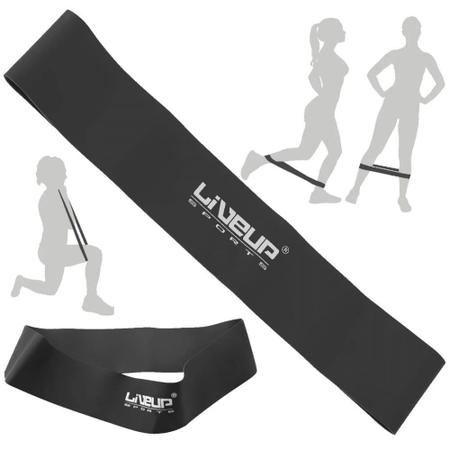 Kit Mini Band Super Forte Roxa + Mini Band Extra Forte Preta Liveup Sports Imagem de Kit Mini Band Super Forte Roxa + Mini Band Extra Forte Preta Liveup Sports