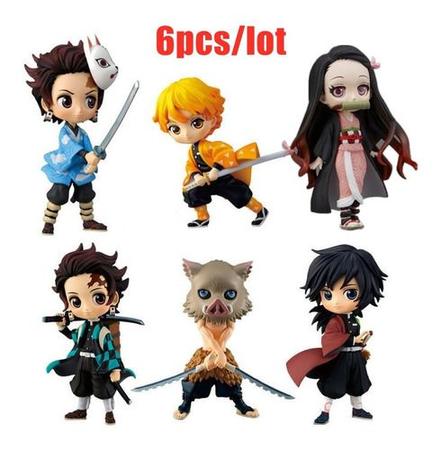 Kit Mini Boneco Demon Slayer Figura de ação Estatua Manga em Promoção na  Americanas