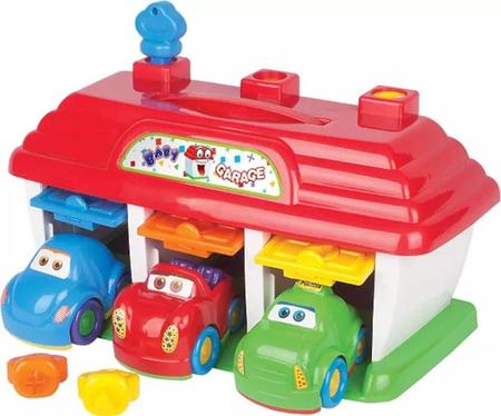 Kit Mini Carrinhos de Corrida Baby Infantil Com Baby Garagem no