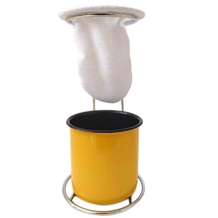 Imagem de Kit Mini Coador De Café Com Caneca Amarela