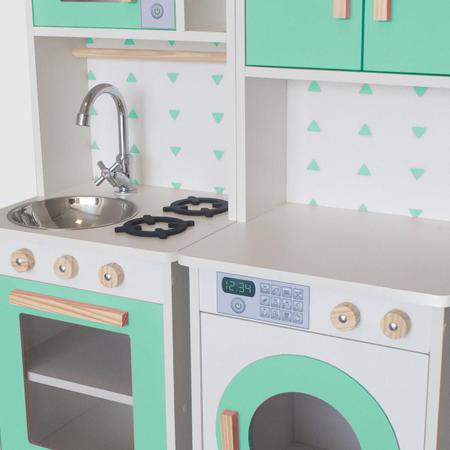 Imagem de Kit Mini Cozinha Infantil com Geladeira e Máquina de Lavar