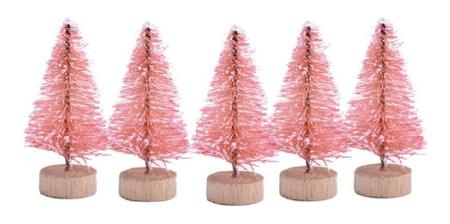 Imagem de Kit Mini Pinheiros Árvore De Natal Nevada Maquete Cores