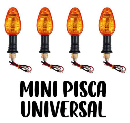 Imagem de Kit Mini Pisca Flexível Universal Com Lâmpada 04 Unidades