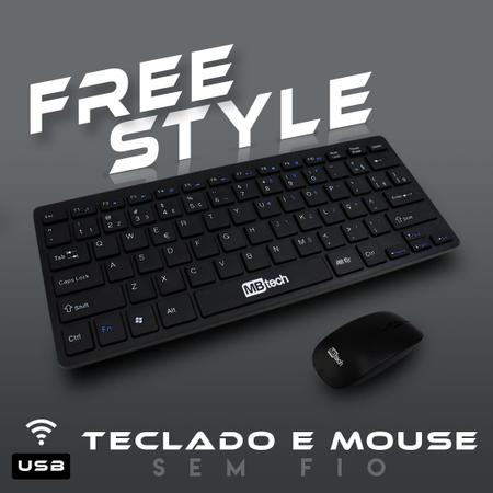 Kit Teclado Slim e Mouse Sem Fio Wireless Para Computador Notebook Usb -  Online - Kit Teclado e Mouse - Magazine Luiza