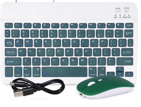 Imagem de Kit Mini Teclado Mouse Sem Fio Escritório Notebook Pc Tablet Smartphone