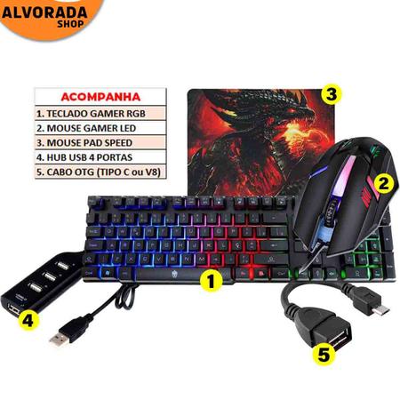 Mobilador Para Jogos de Celular Com Teclado e Mouse Jogar - EXBOM - Kit  Teclado e Mouse - Magazine Luiza