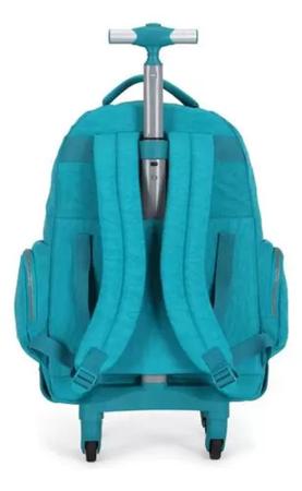 Imagem de Kit Mochila 4 Rodinhas Giro 360 Crinkle Up4you c/ Chaveiro + Lancheira + Estojo - Luxcel