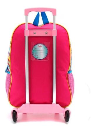 Kit Mochila Barbie Princesa Pop Star Rodinhas Tam G Sestini