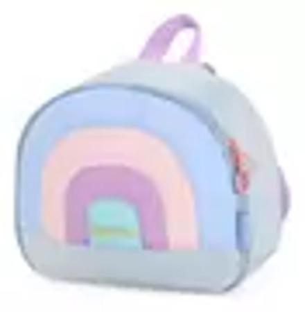 Kit Mochila Costas Lancheira Estojo Arco Íris Azul Up4you - Luxcel Imagem de Kit Mochila Costas Lancheira Estojo Arco Íris Azul Up4you - Luxcel