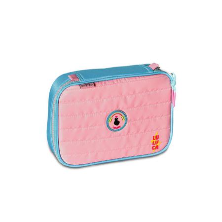 Kit Mochila Luluca + Estojo Bolsa Escolar Acessório Miçangas