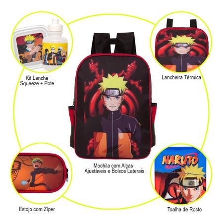 Kit Mochila de Costa Menino Desenho Naruto Preço Bom + Toalha - TOYS 2U -  Kit Mochila Infantil - Magazine Luiza