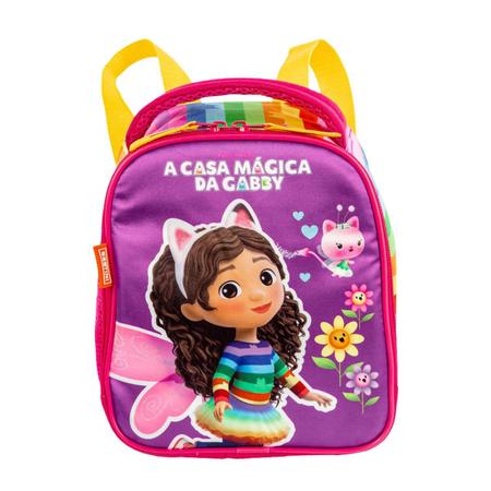 Imagem de Kit Mochila De Roda Lancheira Estojo A Casa Mágica Da Gabby